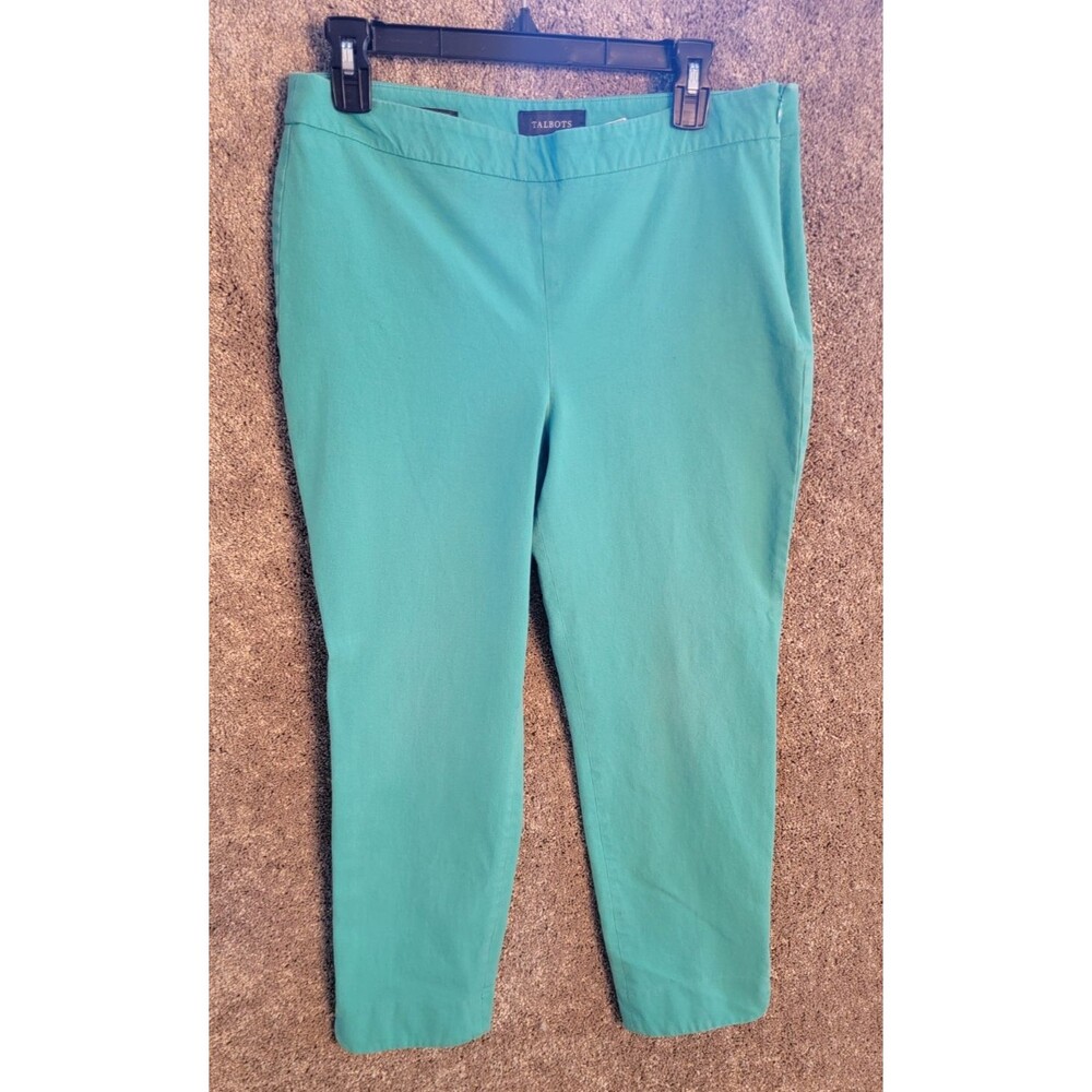 Talbots Chatham Ankle Pant Women’s Size 10 Turquoise Pull-On